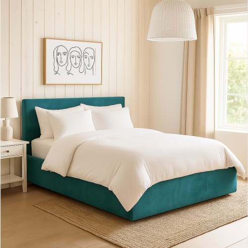 Pat tapitat TIMO PLUS cu somiera rabatabila si spatiu de depozitare Pat tapitat TIMO PLUS cu somiera rabatabila si spatiu de depozitare