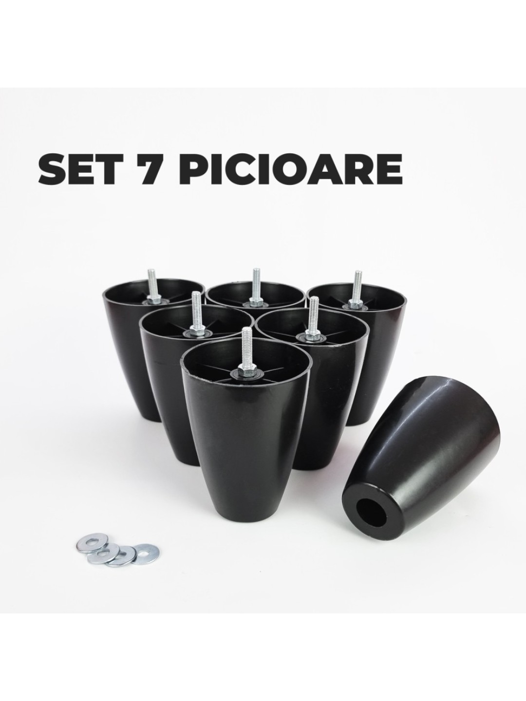 Set picioare pentru pat cu lada de depozitare, H=12cm