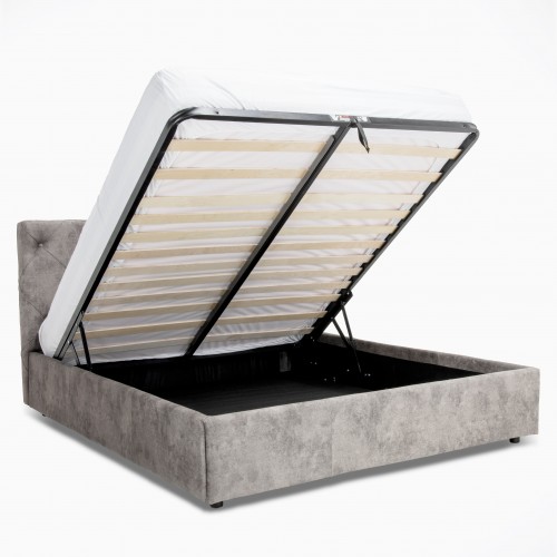 Pat tapitat QUADRO PLUS NEW cu somiera rabatabila si spatiu de depozitare Pat tapitat QUADRO PLUS NEW cu somiera rabatabila si spatiu de depozitare