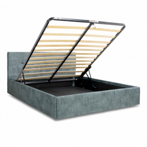 Pat tapitat TIMO PLUS cu somiera rabatabila si spatiu de depozitare Pat tapitat TIMO PLUS cu somiera rabatabila si spatiu de depozitare