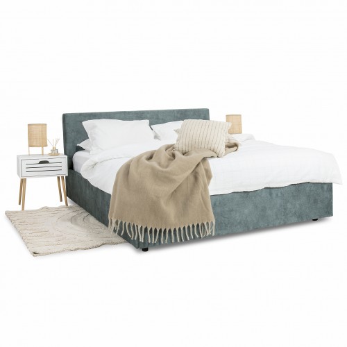 Pat tapitat TIMO PLUS cu somiera rabatabila si spatiu de depozitare Pat tapitat TIMO PLUS cu somiera rabatabila si spatiu de depozitare